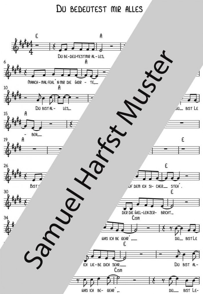NOTEN | Du bedeutest mir alles