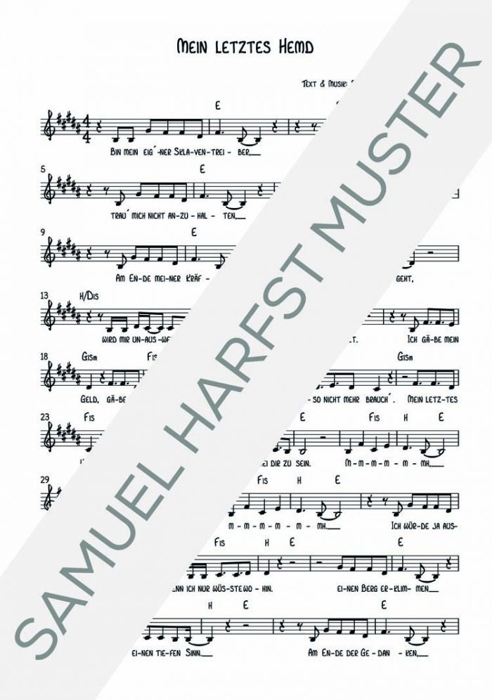 NOTEN | Mein letztes Hemd