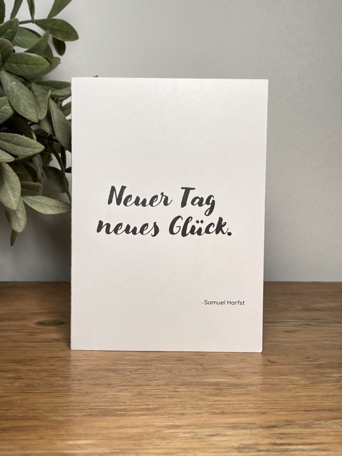 Grußkarte | "Neuer Tag neues Glück" – Bild 2