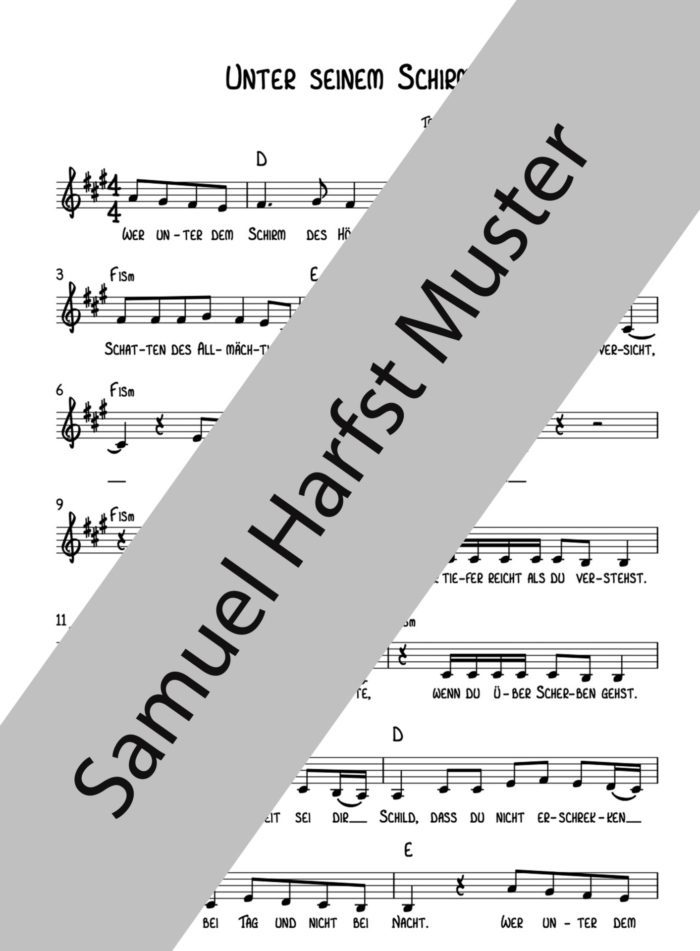 NOTEN | Unter seinem Schirm (Psalm 91)